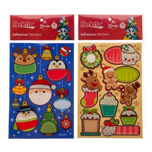 [784-7144540] STICKERS NAVIDEÑOS SURTIDOS
