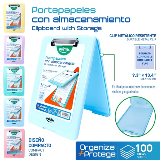 [INV-3424-C] TABLA PORTAPAPELES CON ALMACENAMIENTO