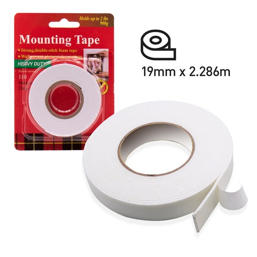 [MT-110] CINTA ADHESIVA DOBLE FAZ 19MM x2.3M